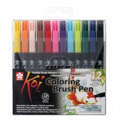 Zestaw Sakura Koi BrushPen 12 Pisaki pędzelkowe