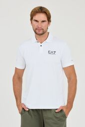EA7 Biała męska koszulka polo Ventus 7, Rozmiar