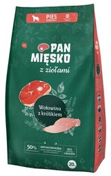 PAN MIĘSKO Karma dla psa Wołowina z królikiem