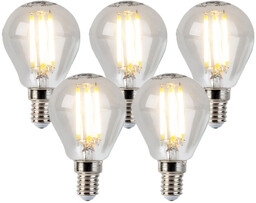 LUEDD Zestaw 5 x żarówka LED E14 filament
