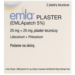 Emla Plaster leczniczy 25 mg + 25 mg,