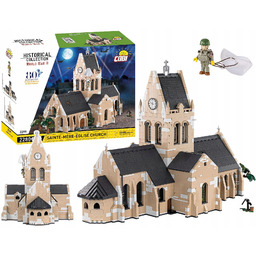 Klocki Cobi 2299 Kościół w Sainte-Mère-Église Hc WW2