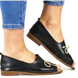 PÓŁBUTY Z ODKRYTYMI PALCAMI SEASTAR 556 CZARNE, 38,