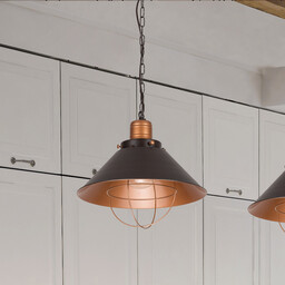 Nowodvorski Czarna lampa wisząca Garret 6443 metalowa