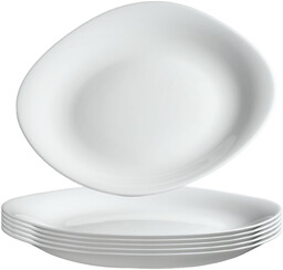 Talerz płytki 28 cm biały, 6 szt.