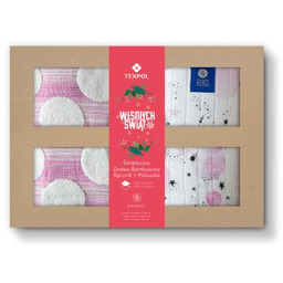 TEXPOL Zestaw świąteczny: Bambusowy ręcznik SKY SUN róż