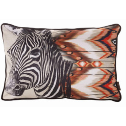 Poduszka 45 x 30 Dekoracyjna Cebra Beż+Bordo