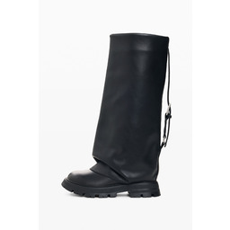 Desigual wysokie botki z efektem skóry