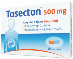Tasectan 500 mg Łagodzenie objawów biegunki, 15 kapsułek