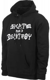 bluza męska THRASHER SKATE AND DESTROY HOODIE Black