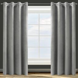 Design 91 Zasłona gotowa na przelotkach 140x250 stalowa