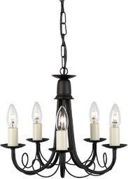 Elstead Lighting Żyrandol Minster MN5-BLACK klasyczna oprawa