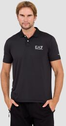 EA7 Czarna męska koszulka polo Ventus 7