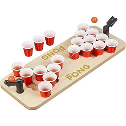 Relaxdays Mini Beer Pong, zestaw do picia, 25