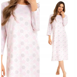 Nocna bawełniana koszula damska Regina 161 różowy L