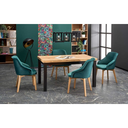 TIAGO stół rozkładany 140-220/80 blat: dąb craft, nogi: