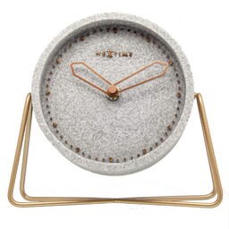 NeXtime 5204GS Cross Table- elegancki zegar stołowy wykonany