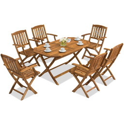 Zestaw ogrodowy drewniany Laos/Delhi 6 Garden Point