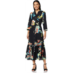 Sukienka damska Desigual Bruselas midi koszulowa czarna-S