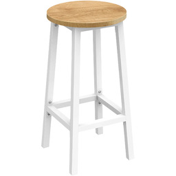 Edinos Wysoki skandynawski taboret dąb + biały R3-G10