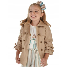 Płaszcz cienki trencz dziewczęcy beżowy Mayoral 3434-81 r.