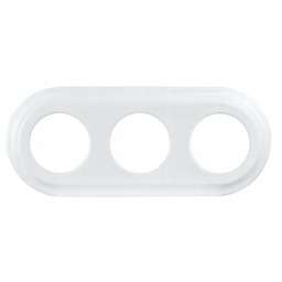 Ramka potrójna retro ceramiczna biała Ceramic Loft, Vintage,