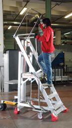 Drabina magazynowa FARAONE 4-stopniowa PIK10 - 2,78 m