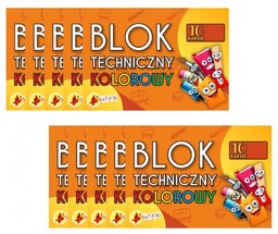 Blok techniczny kolorowy A3 zestaw 10 szt BT-A3-KOLOR-ZGRZEWKA