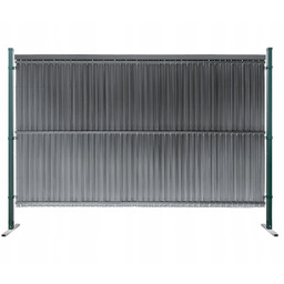 Listwy ogrodzeniowe pionowe wąskie 44-62mm 173x250cm RD03 Szary