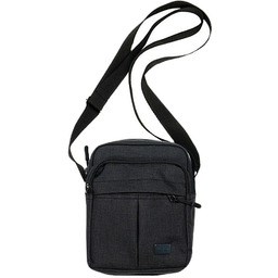 Torebka Czarna z Regulowanym Paskiem, Męska, Zapinana