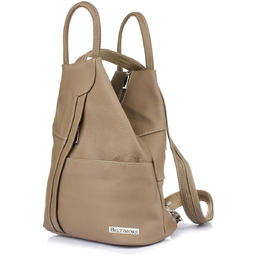 Taupe Beltimore Plecak Damski Skórzany Trójkąt Pojemny Q60