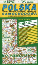 POLSKA SAMOCHODOWA Z PODZIAŁEM ADMINISTRACYJNYM 1:700 000