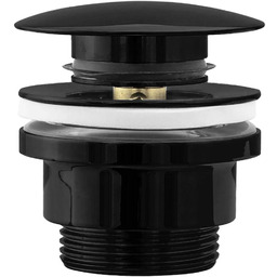 Rea Korek umywalkowy uniwersalny klik-klak Rea CZARNY METALICZNY