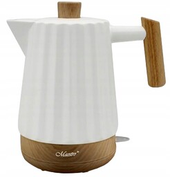 Czajnik ceramiczny elektryczny Maestro biel i drewno