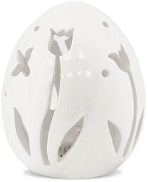 Jajko ceramiczne wielkanocne lampion T-Light 10x8,5x8,5 111802
