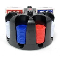 Zestaw do pokera Bicycle - obrotowy stojak