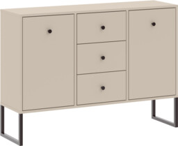 Komoda LINEA 2D3S Kaszmir Czarny stelaż