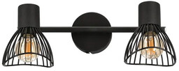 Lumes Czarna podwójna lampa sufitowa w stylu loft