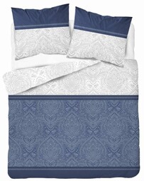 Pościel flanelowa 220x200 granatowa ornamenty Flanela 24