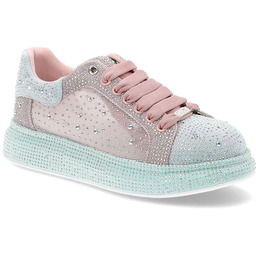 Wielobarwne Sneakersy Goe Błyszczące Stylowe Obuwie Damskie