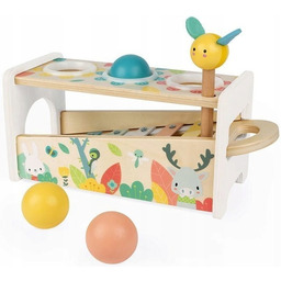 Kulodrom Drewniane Cymbałki z Przebijanką Janod 1+