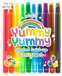 Kredki świecowe, pachnące, wykręcane, Yummy Yummy, 10 sztuk