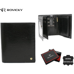 Duzy skorzany portfel meski z systemem RFID