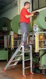 Drabina magazynowa FARAONE 4-stopniowa CM50.04 - 2,68 m