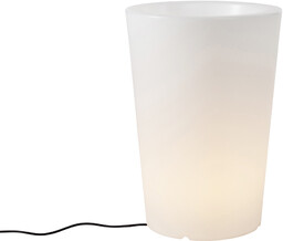 Inteligentna lampa podłogowa ogrodowa z doniczką biała IP65