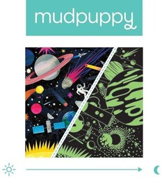 Mudpuppy, puzzle, rodzinne świecące w ciemności Kosmos, 500