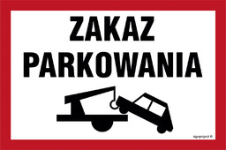 ND052 ZAKAZ PARKOWANIA, PN - PŁYTA PCV 1MM;