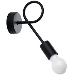 Levar czarny - Sollux Lighting - lampa ścienna