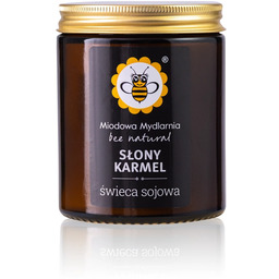 Świeca Sojowa Słony Karmel Miodowa Mydlarnia Naturalna Świeca