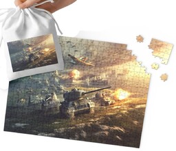 Puzzle - Wojsko Czołgi Militaria Wzory Dla Chłopca
